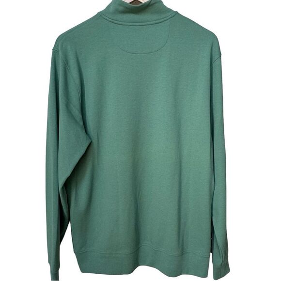 Vineyard Vines Men’s Long Sleeve Green Cotton Quarter Zip Sweatshirt. Medium. - Picture 2 of 7